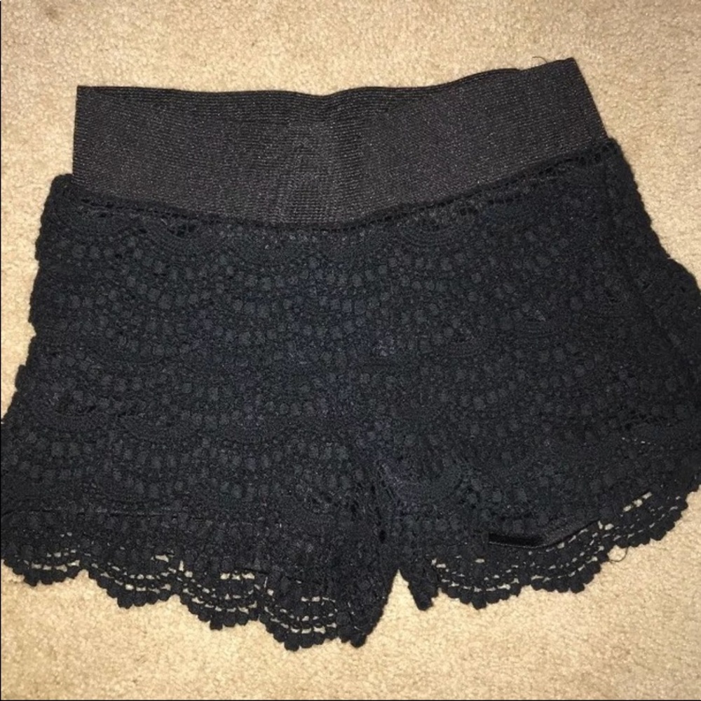 black shorts